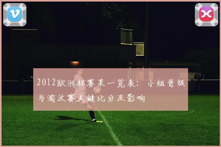 2012欧洲杯赛果一览表：小组晋级与淘汰赛关键比分及影响