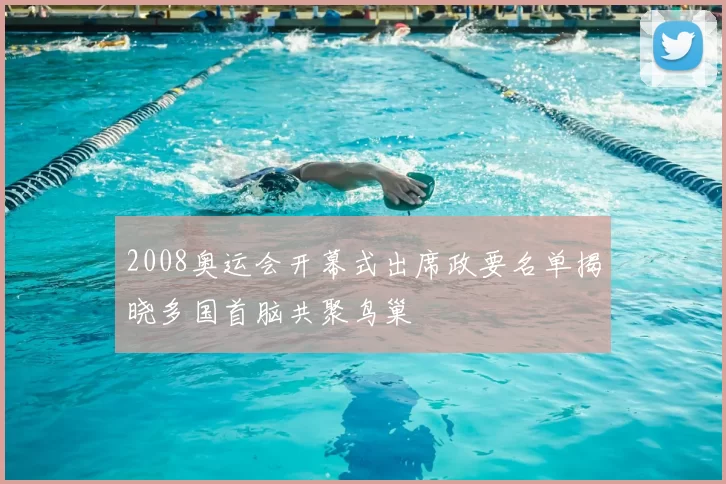 2008奥运会开幕式出席政要名单揭晓多国首脑共聚鸟巢